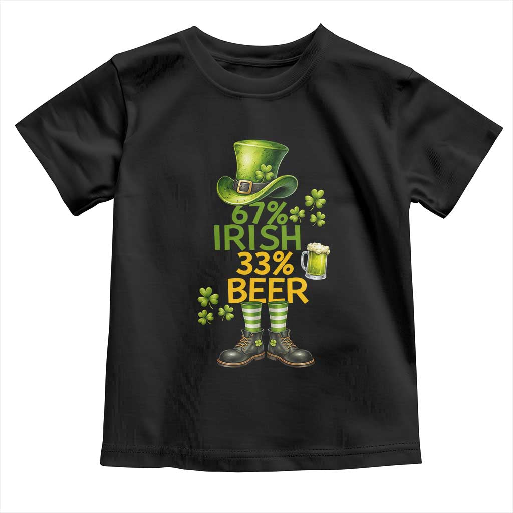 67 Irish 33 Beer Toddler T Shirt Funny Six Seven Leprechaun Drinking Beer Lover TS14 Black Print Your Wear