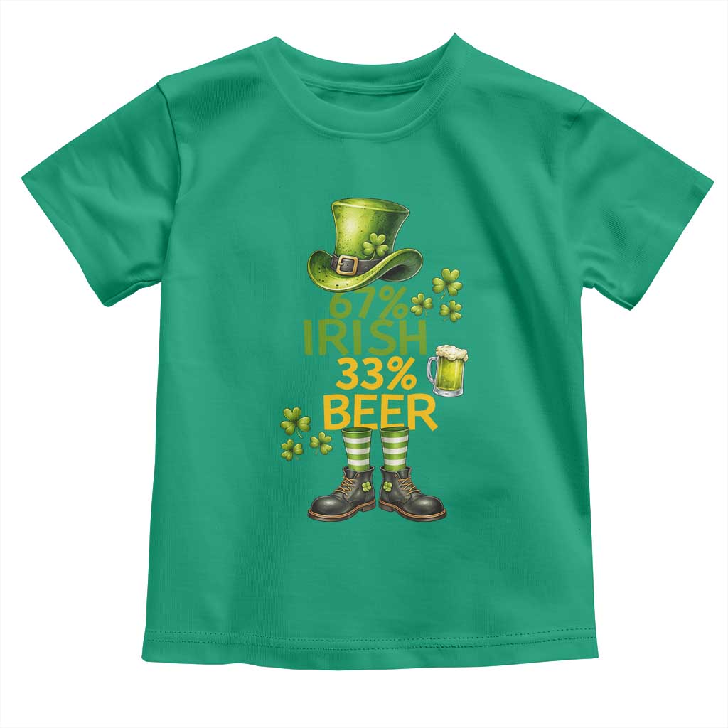 67 Irish 33 Beer Toddler T Shirt Funny Six Seven Leprechaun Drinking Beer Lover TS14 Irish Green Print Your Wear