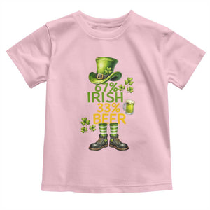 67 Irish 33 Beer Toddler T Shirt Funny Six Seven Leprechaun Drinking Beer Lover TS14 Light Pink Print Your Wear
