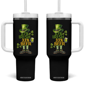 67 Irish 33 Beer Tumbler With Handle Funny Six Seven Leprechaun Drinking Beer Lover TS14 One Size: 40 oz Black Print Your Wear