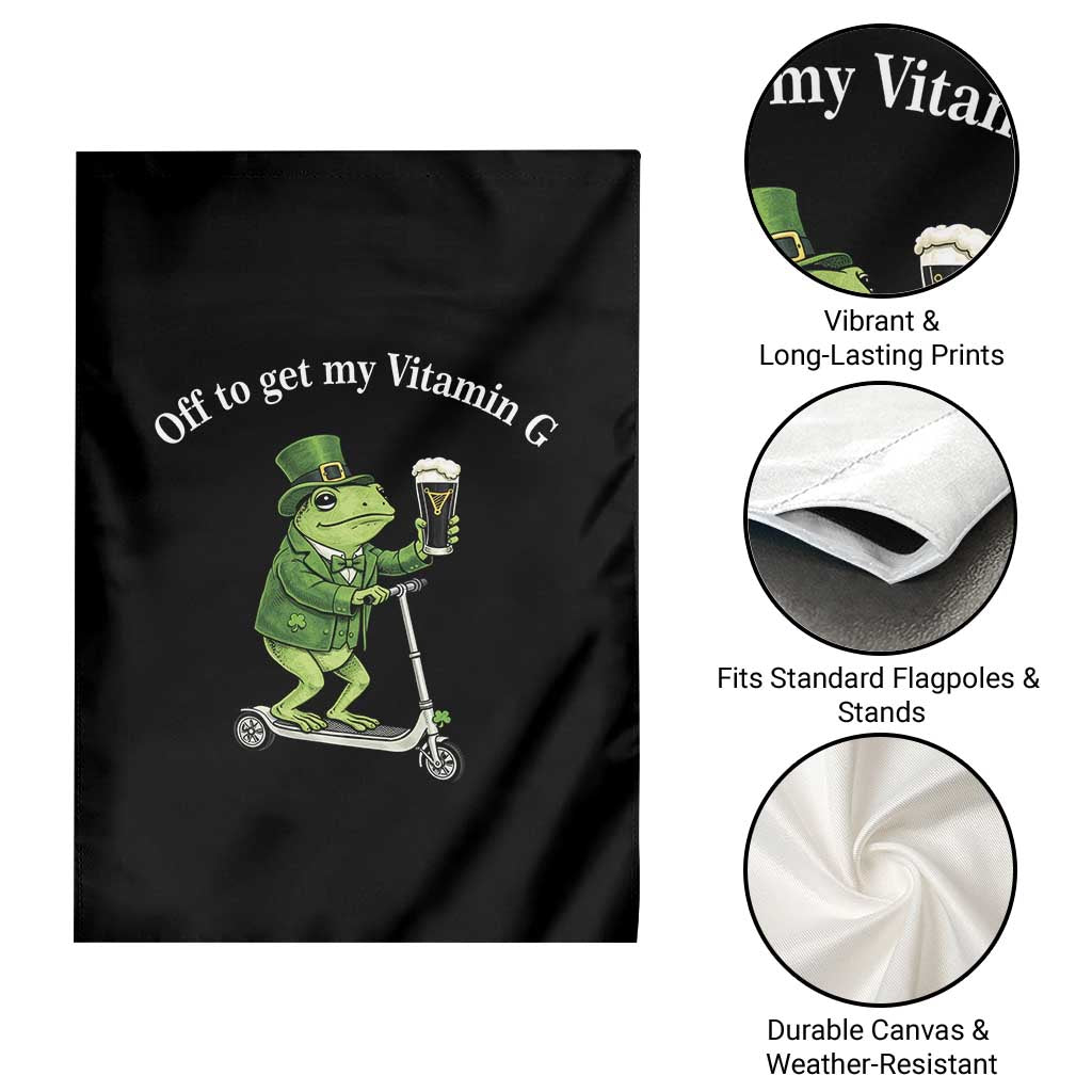 Funny Frog St Patricks Day Meme Garden Flag Vitamin G Irish Beer TS14 Print Your Wear