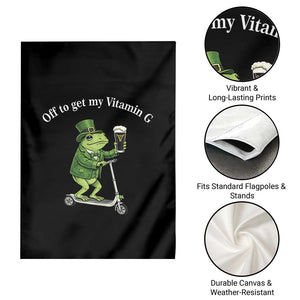 Funny Frog St Patricks Day Meme Garden Flag Vitamin G Irish Beer TS14 Print Your Wear