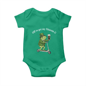 Funny Frog St Patricks Day Meme Baby Onesie Vitamin G Irish Beer TS14 Irish Green Print Your Wear