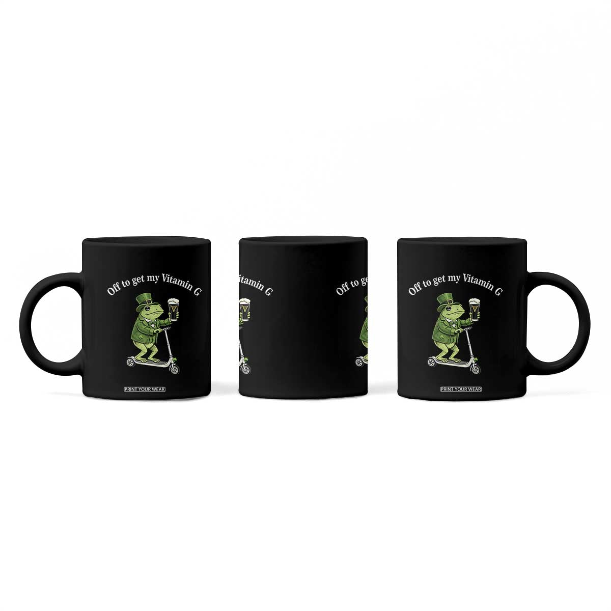 Funny Frog St Patricks Day Meme Coffee Mug Vitamin G Irish Beer TS14 Print Your Wear