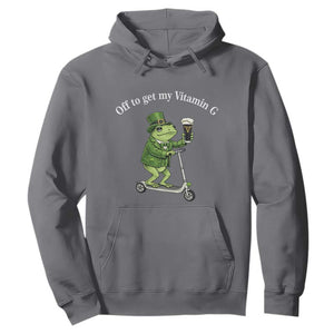 Funny Frog St Patricks Day Meme Hoodie Vitamin G Irish Beer TS14 Charcoal Print Your Wear