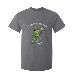 Funny Frog St Patricks Day Meme T Shirt For Kid Vitamin G Irish Beer TS14 Charcoal Print Your Wear