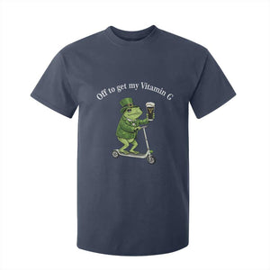 Funny Frog St Patricks Day Meme T Shirt For Kid Vitamin G Irish Beer TS14 Navy Print Your Wear