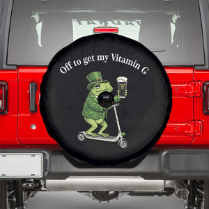 Funny Frog St Patricks Day Meme Spare Tire Cover Vitamin G Irish Beer TS14 Black Print Your Wear
