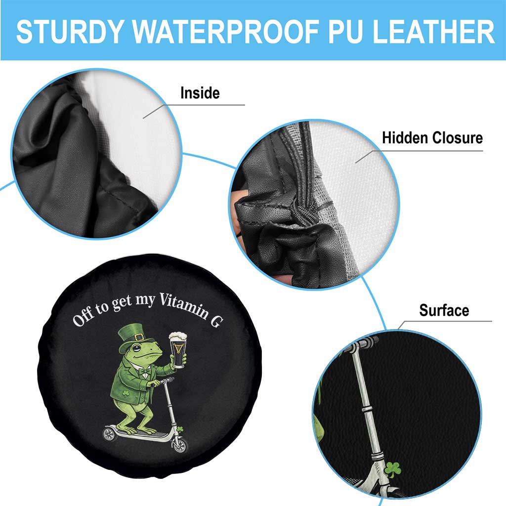 Funny Frog St Patricks Day Meme Spare Tire Cover Vitamin G Irish Beer TS14 Print Your Wear
