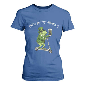 Funny Frog St Patricks Day Meme T Shirt For Women Vitamin G Irish Beer TS14 Royal Blue Print Your Wear