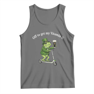Funny Frog St Patricks Day Meme Tank Top Vitamin G Irish Beer TS14 Black Heather Print Your Wear