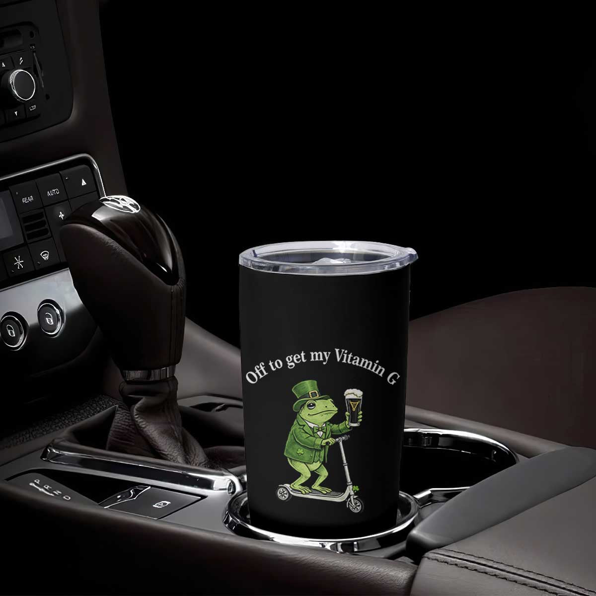 Funny Frog St Patricks Day Meme Tumbler Cup Vitamin G Irish Beer TS14 Print Your Wear