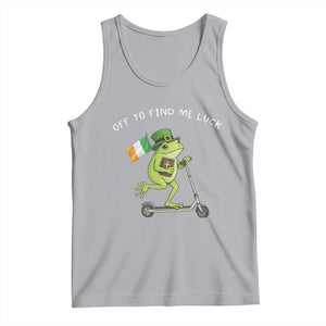 Funny Frog Christian St Patricks Day Tank Top Off To Find Me Lucky TS14 Athletic Heather Print Your Wear