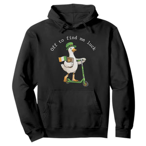 Funny Goose Christian St Patricks Day Hoodie Off To Find Me Lucky TS14 Black Print Your Wear