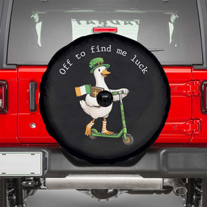 Funny Goose Christian St Patricks Day Spare Tire Cover Off To Find Me Lucky TS14 Black Print Your Wear
