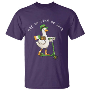 Funny Goose Christian St Patricks Day T Shirt Off To Find Me Lucky TS14 Purple Print Your Wear