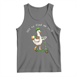 Funny Goose Christian St Patricks Day Tank Top Off To Find Me Lucky TS14 Black Heather Print Your Wear