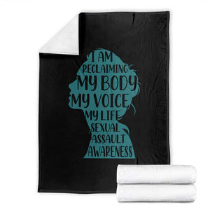 Sexual Assault Awareness Throw Blanket Women Support Survivors TS14 Black Print Your Wear