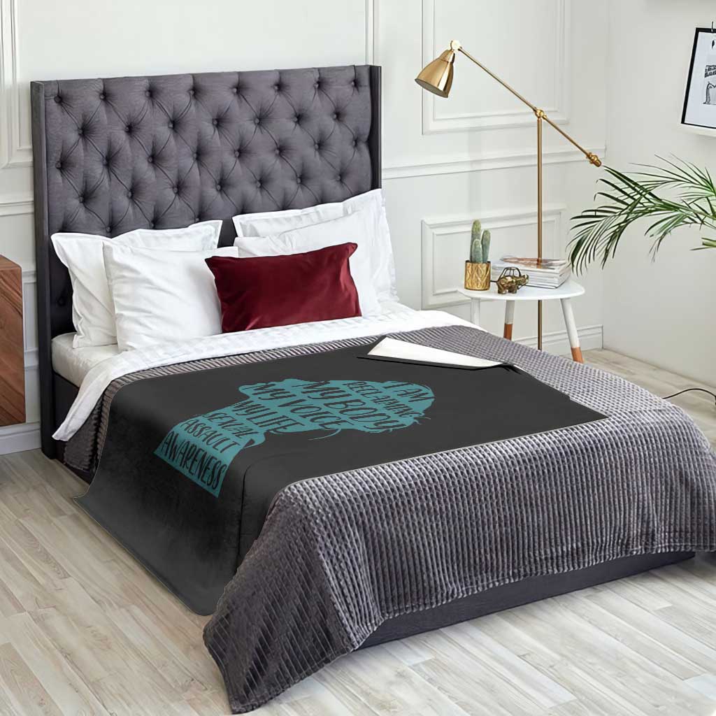 Sexual Assault Awareness Throw Blanket Women Support Survivors TS14 Print Your Wear