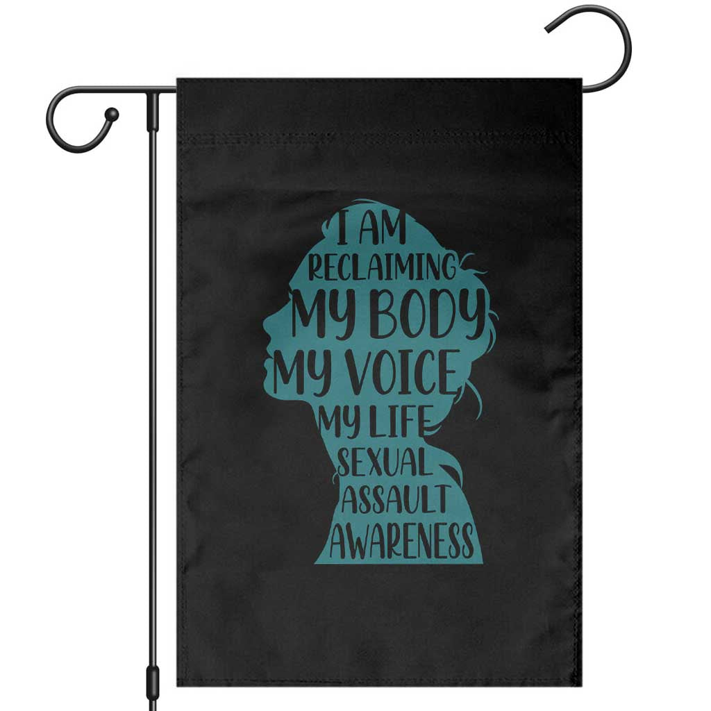 Sexual Assault Awareness Garden Flag Women Support Survivors TS14 Black Print Your Wear