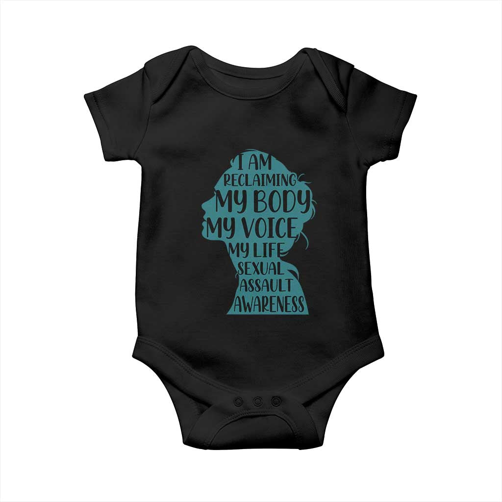 Sexual Assault Awareness Baby Onesie Women Support Survivors TS14 Black Print Your Wear