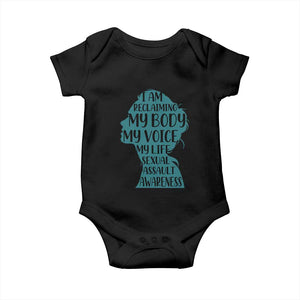Sexual Assault Awareness Baby Onesie Women Support Survivors TS14 Black Print Your Wear
