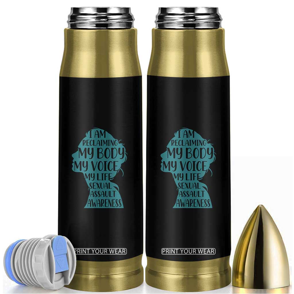Sexual Assault Awareness Bullet Tumbler Women Support Survivors TS14 Black Print Your Wear