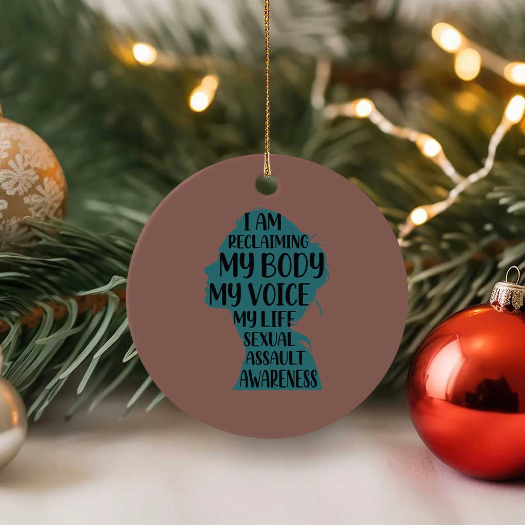 Sexual Assault Awareness Ceramic Ornament Women Support Survivors TS14 1pc Mocha Print Your Wear