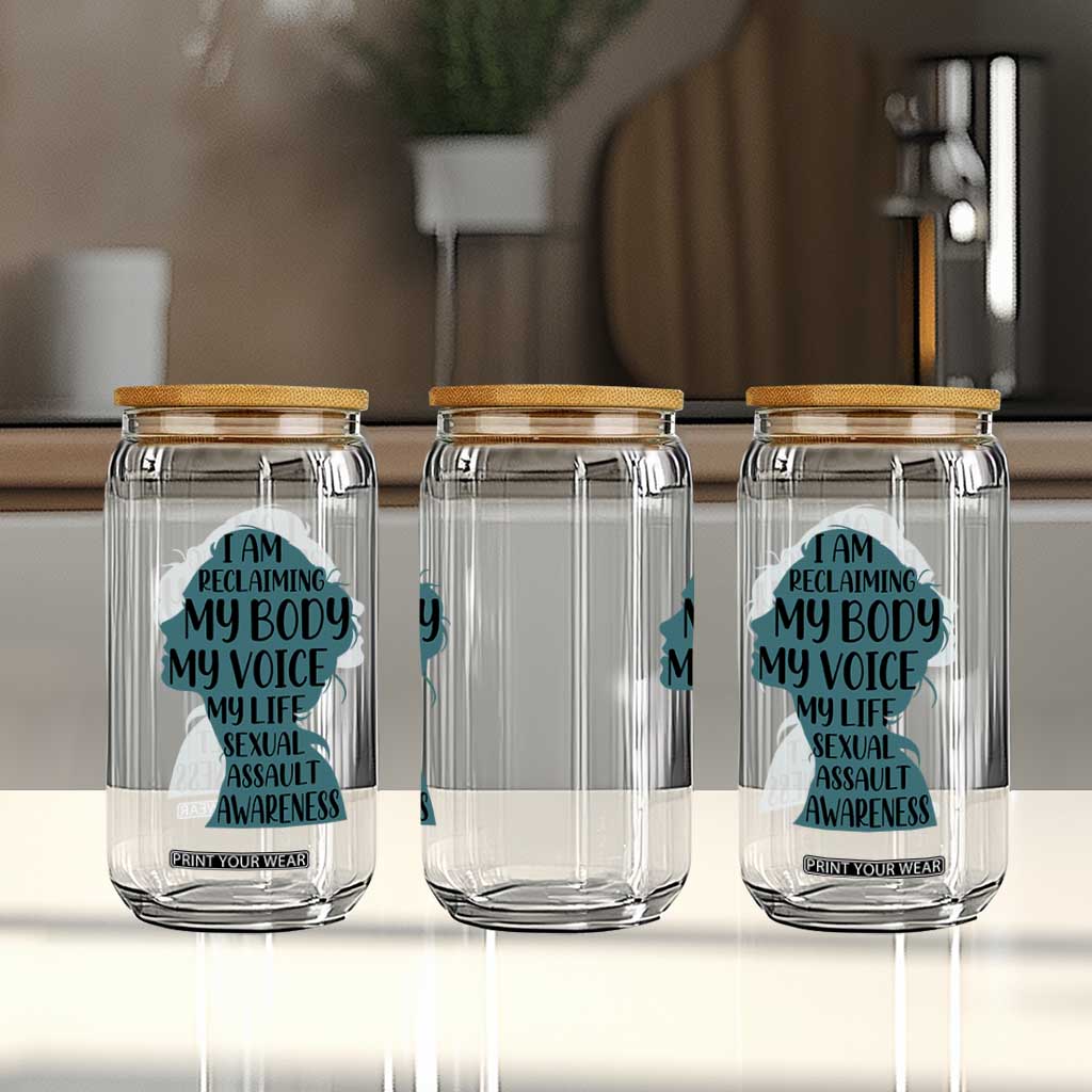 Sexual Assault Awareness Glass Can Women Support Survivors TS14 Print Your Wear
