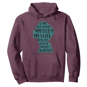 Sexual Assault Awareness Hoodie - Women Support Survivors TS14 Maroon Print Your Wear