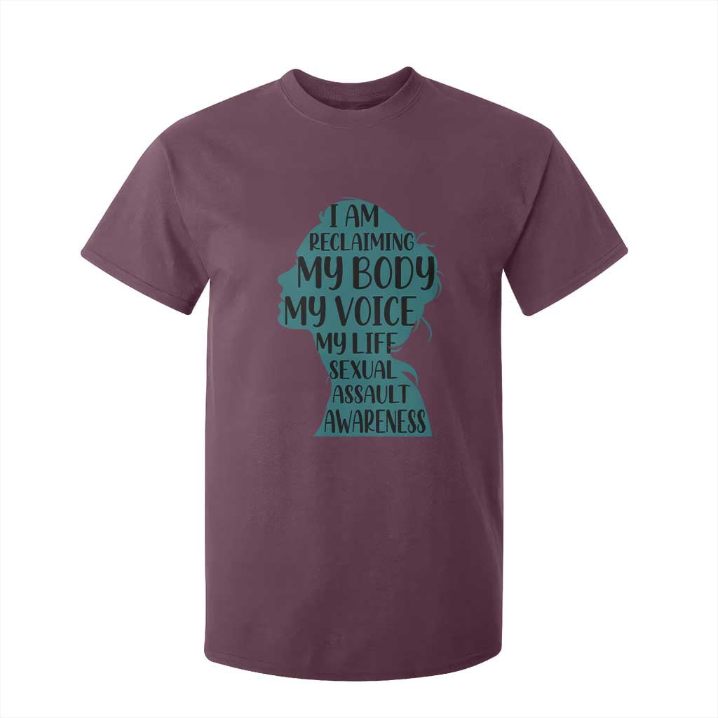 Sexual Assault Awareness T Shirt For Kid Women Support Survivors TS14 Maroon Print Your Wear