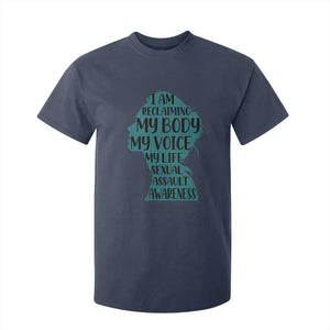 Sexual Assault Awareness T Shirt For Kid Women Support Survivors TS14 Navy Print Your Wear