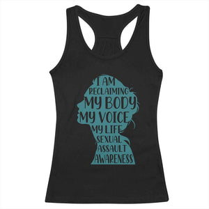 Sexual Assault Awareness Racerback Tank Top Women Support Survivors TS14 Black Print Your Wear