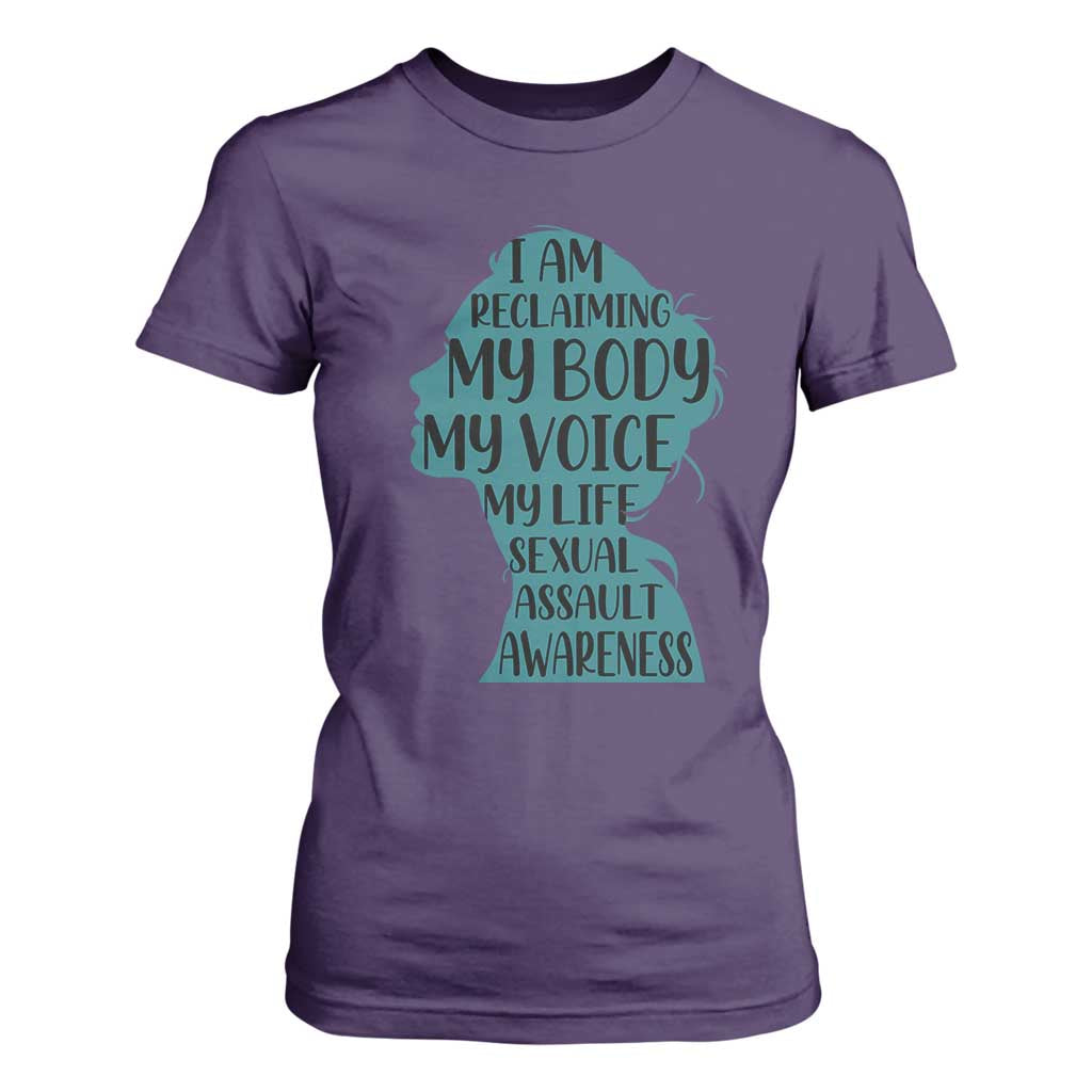 Sexual Assault Awareness T Shirt For Women Women Support Survivors TS14 Purple Print Your Wear