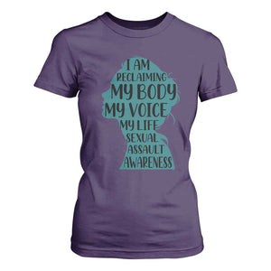 Sexual Assault Awareness T Shirt For Women Women Support Survivors TS14 Purple Print Your Wear