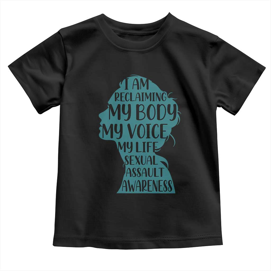 Sexual Assault Awareness Toddler T Shirt Women Support Survivors TS14 Black Print Your Wear