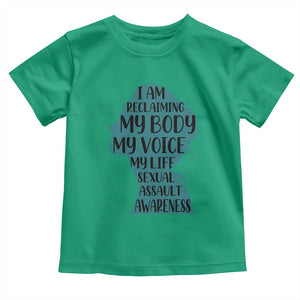 Sexual Assault Awareness Toddler T Shirt Women Support Survivors TS14 Irish Green Print Your Wear