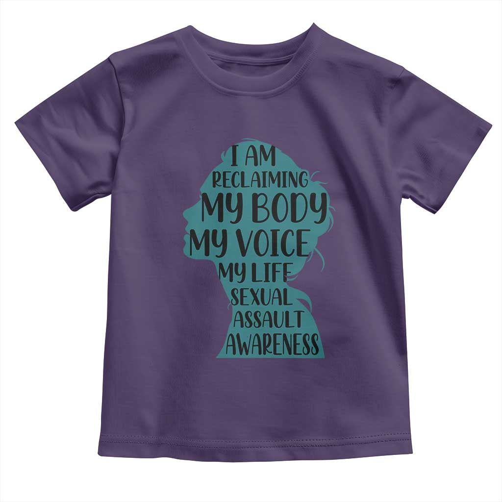 Sexual Assault Awareness Toddler T Shirt Women Support Survivors TS14 Purple Print Your Wear