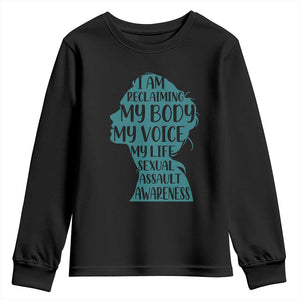 Sexual Assault Awareness Youth Sweatshirt Women Support Survivors TS14 Black Print Your Wear