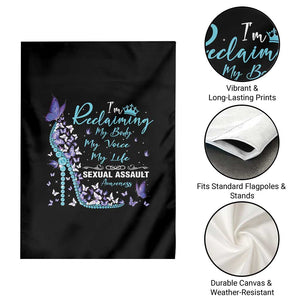 Sexual Assault Awareness Garden Flag I Am Reclaiming My Body My Voice My Life TS14 Print Your Wear