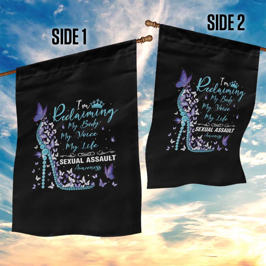 Sexual Assault Awareness Garden Flag I Am Reclaiming My Body My Voice My Life TS14 Print Your Wear