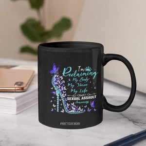 Sexual Assault Awareness Coffee Mug I Am Reclaiming My Body My Voice My Life TS14 Print Your Wear
