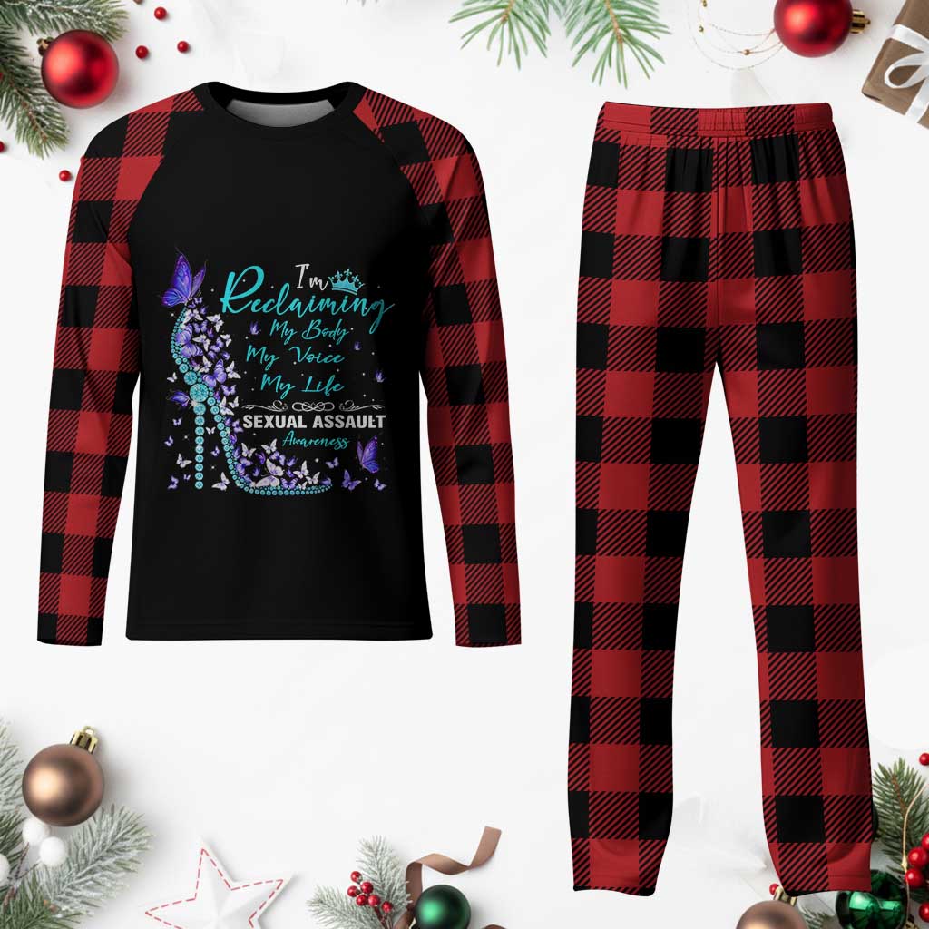 Sexual Assault Awareness Plaid Pajama Set I Am Reclaiming My Body My Voice My Life TS14 Buffalo Plaid Print Your Wear