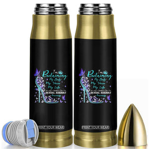 Sexual Assault Awareness Bullet Tumbler I Am Reclaiming My Body My Voice My Life TS14 Black Print Your Wear
