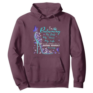 Sexual Assault Awareness Hoodie I Am Reclaiming My Body My Voice My Life TS14 Maroon Print Your Wear