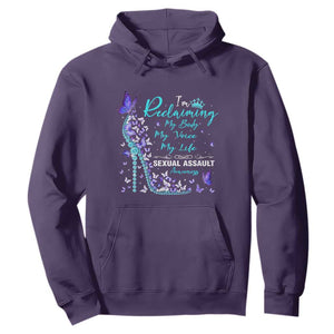 Sexual Assault Awareness Hoodie I Am Reclaiming My Body My Voice My Life TS14 Purple Print Your Wear