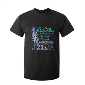 Sexual Assault Awareness T Shirt For Kid I Am Reclaiming My Body My Voice My Life TS14 Black Print Your Wear