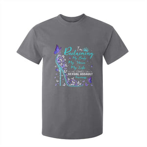Sexual Assault Awareness T Shirt For Kid I Am Reclaiming My Body My Voice My Life TS14 Charcoal Print Your Wear