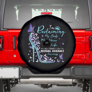 Sexual Assault Awareness Spare Tire Cover I Am Reclaiming My Body My Voice My Life TS14 Black Print Your Wear