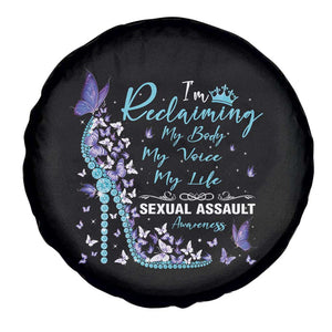 Sexual Assault Awareness Spare Tire Cover I Am Reclaiming My Body My Voice My Life TS14 Print Your Wear